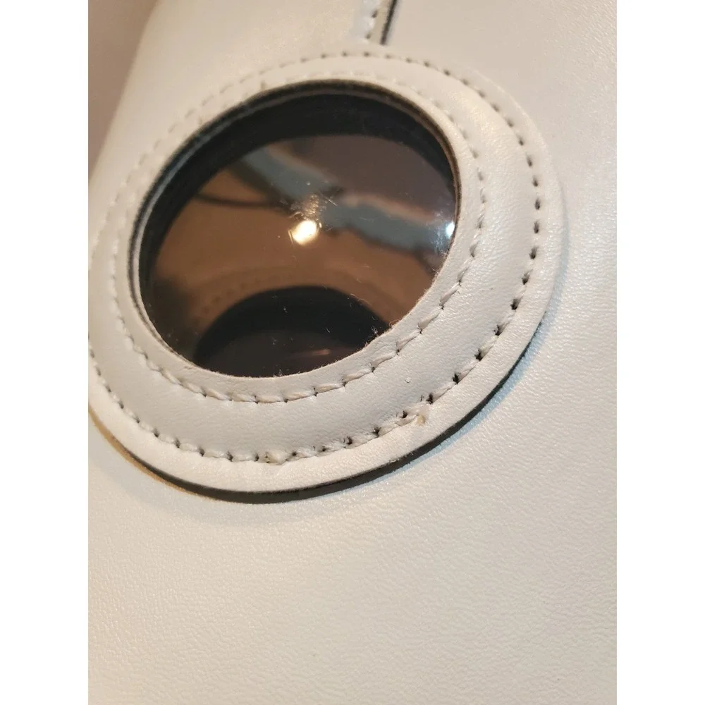 White Faux Leather Plague Doctor Mask - Steampunk / Cosplay Accessory